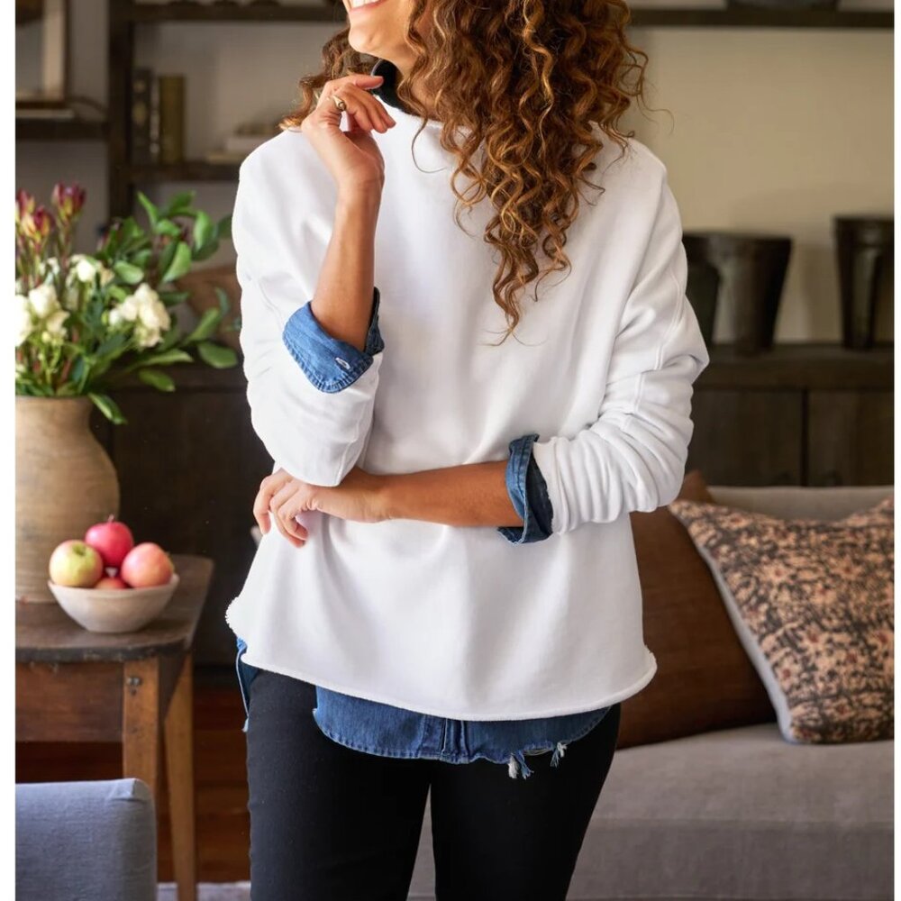 Frank & Eileen White Pullover Sweatshirt